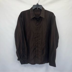 Urban Spirit Shirt Adult Large Maroon Long Sleeve 100% Polyester Casual Mens